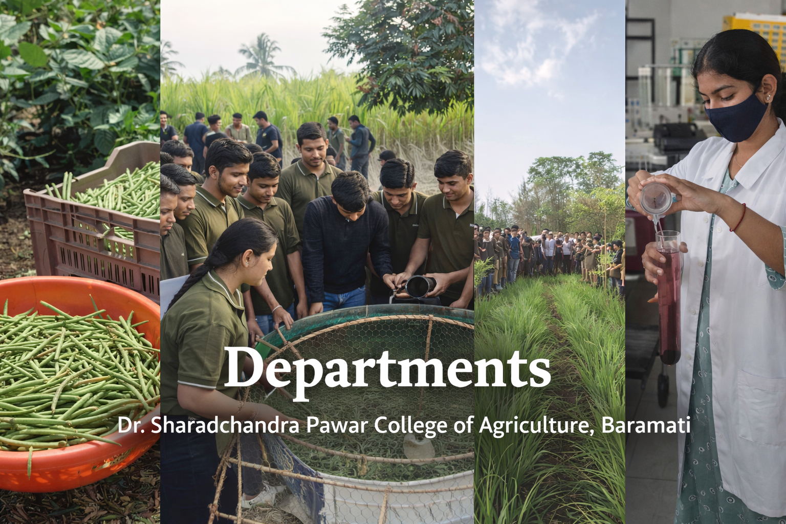 Beautiful agriculture field with crops